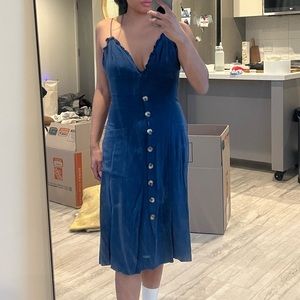 lulus blue midi dress
